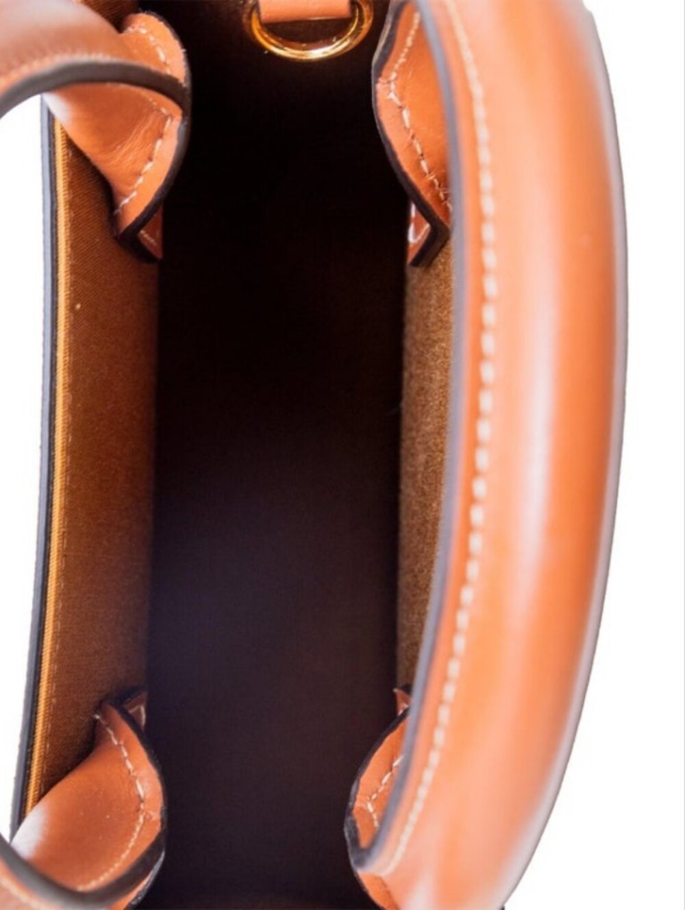 BRAND NEW!!! Celine Triomphe Canvas Calfskin Mini Vertical Cabas Tan - Picture 13 of 16